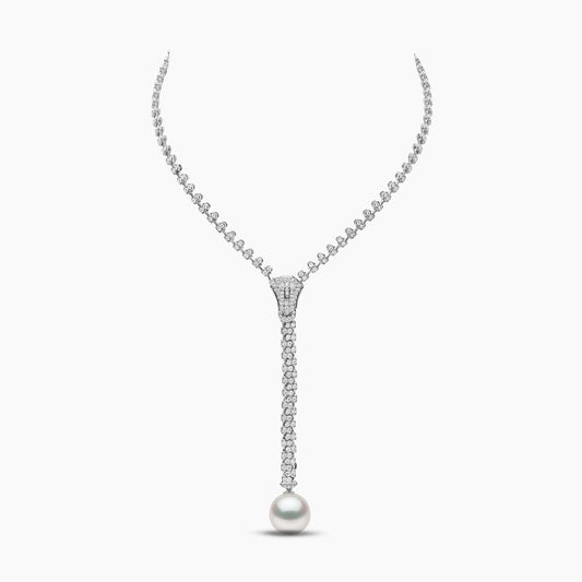 South Sea Pearl And Diamond Zip Necklace