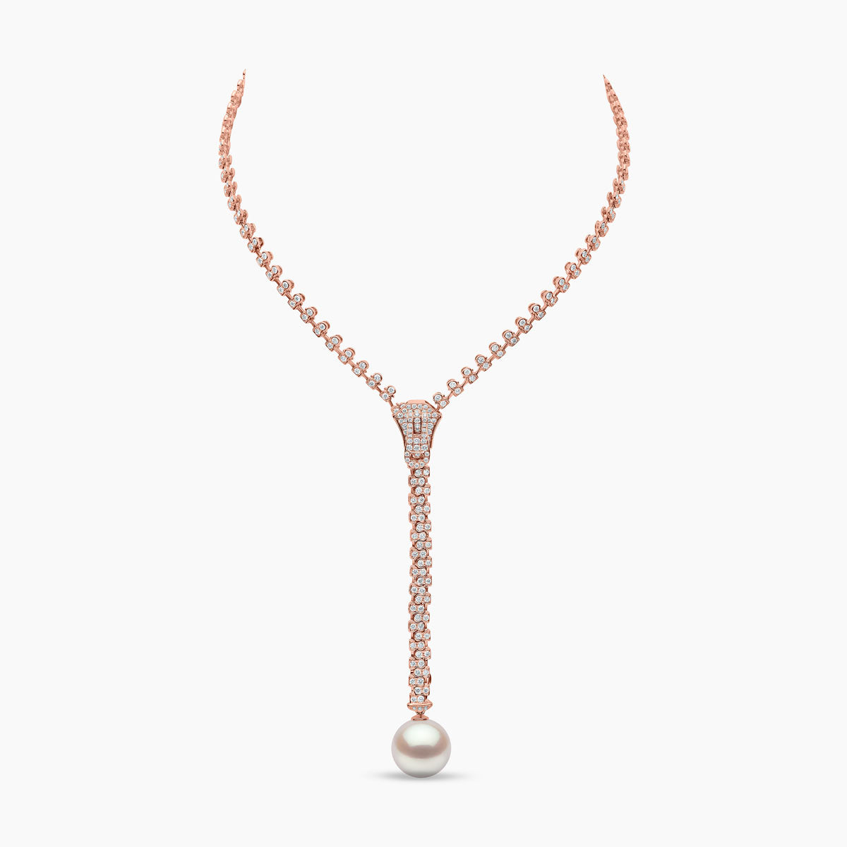 South Sea Pearl And Diamond Zip Necklace