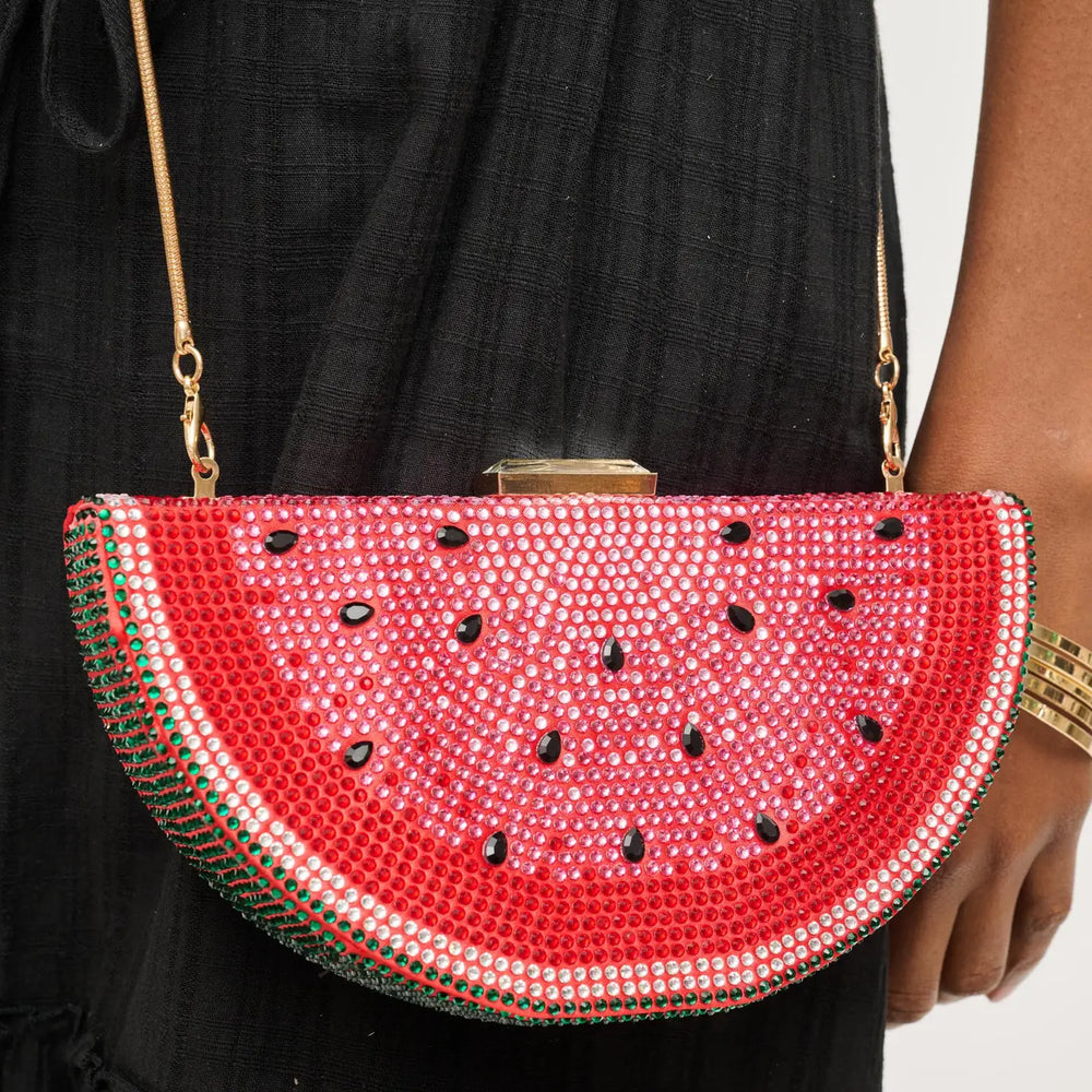 Rhinestone Iconic Fruit Slice Clutch