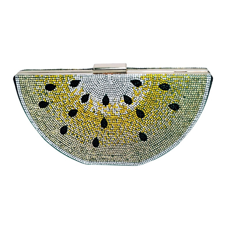 Rhinestone Iconic Fruit Slice Clutch