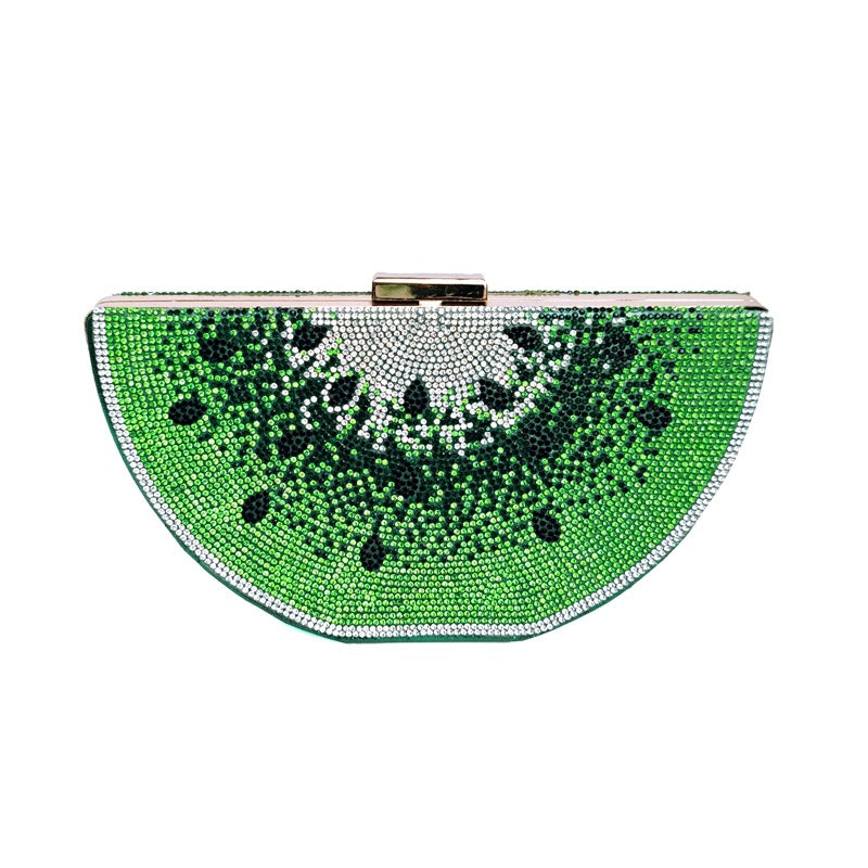 Rhinestone Iconic Fruit Slice Clutch