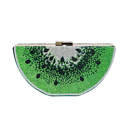Rhinestone Iconic Fruit Slice Clutch