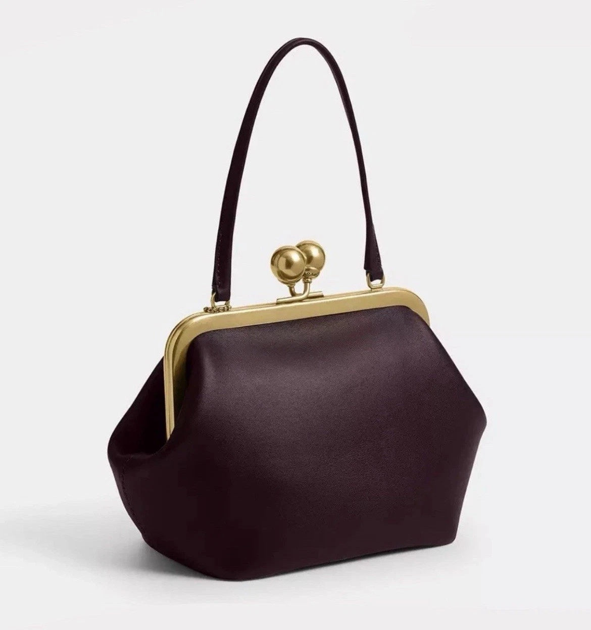 Kisslock Frame Bag 16 In Brass