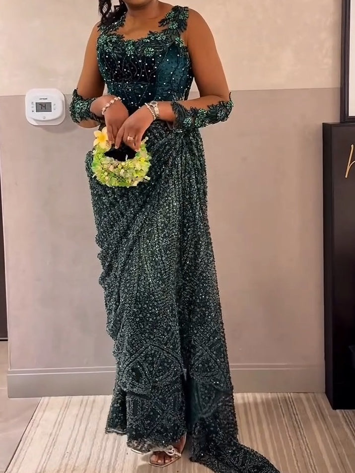 Emerald Green Sheath Dress