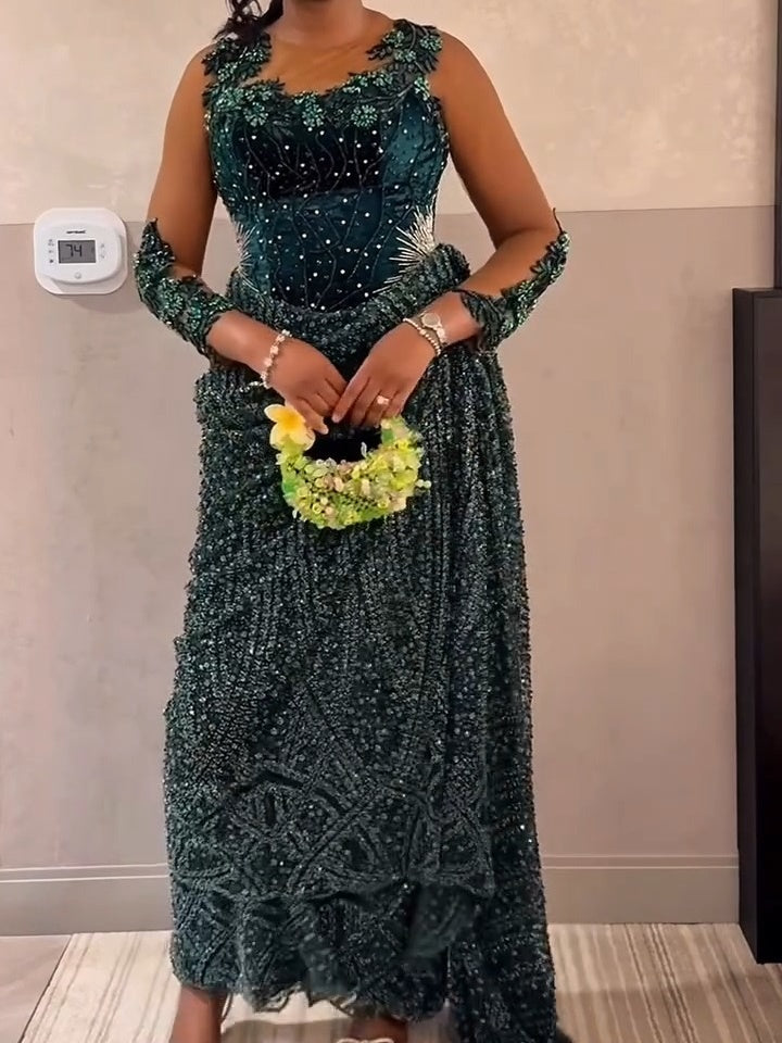 Emerald Green Sheath Dress