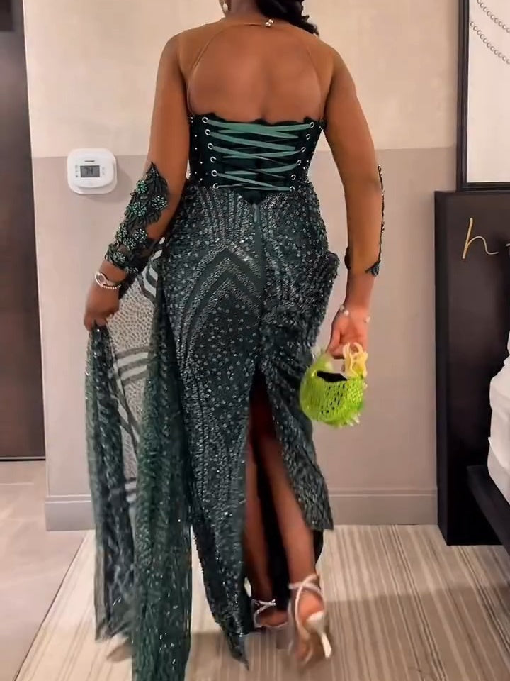 Emerald Green Sheath Dress