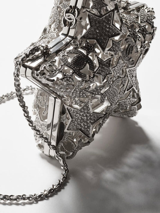 Silver-Tone Metal & Crystal Bags