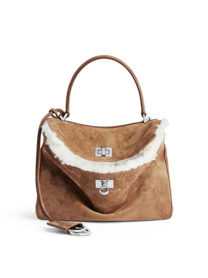Fluffy Shearling Crossbody Tote