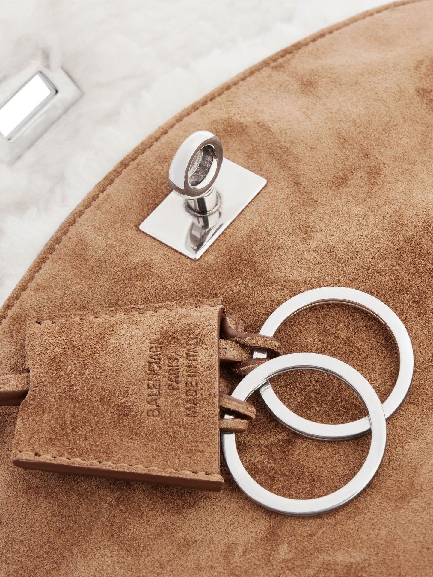 Fluffy Shearling Crossbody Tote