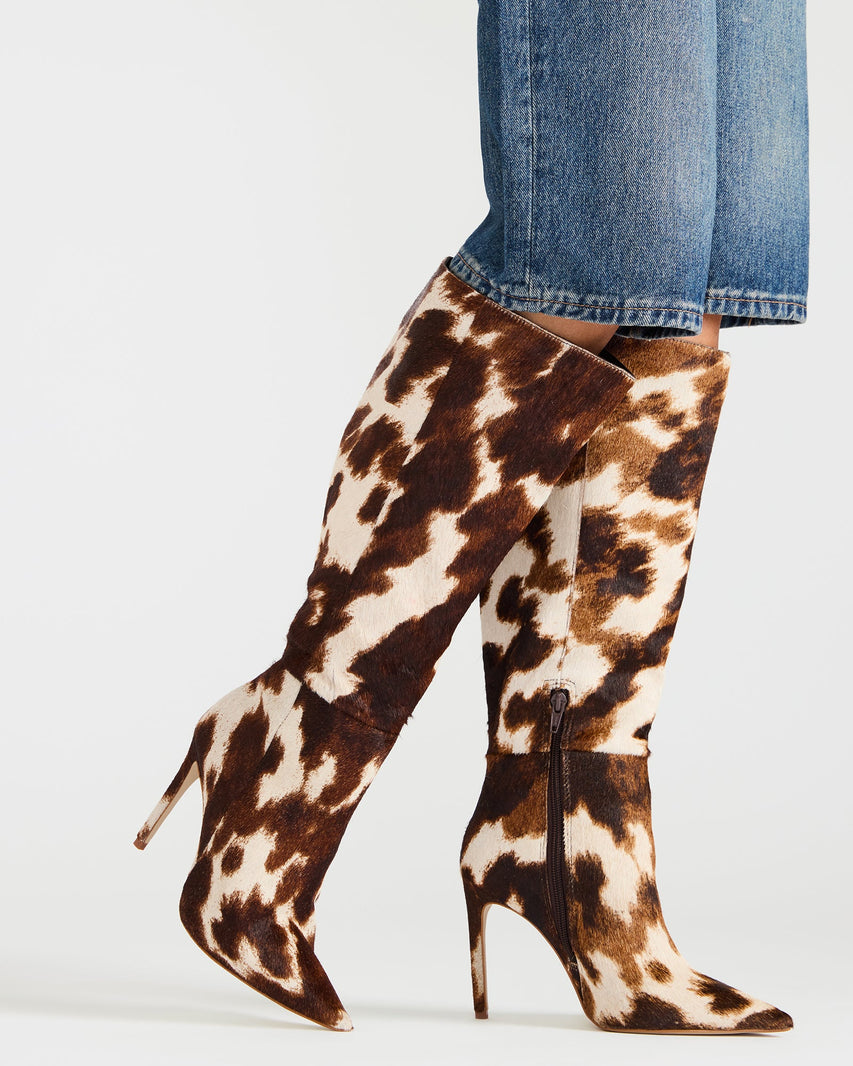 Brown Cow Print Boots
