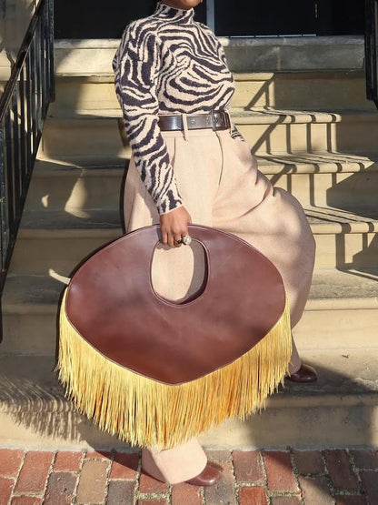 Leather Bohemian Tassic Bag