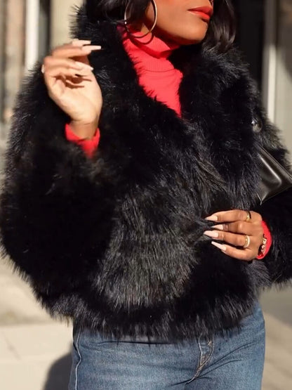 Black Fur Short Coat