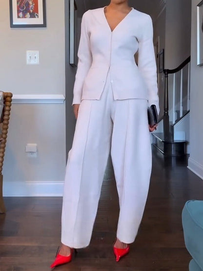 Soft Button Cardigan Sets