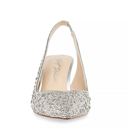 Sparkling Crystal Embellished Slingback Pumps