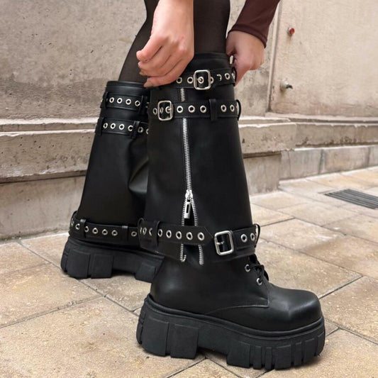 Thick-soled Martin Boots Trouser Boots