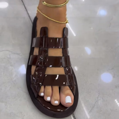 Woven Casual Simple Hollow Flat Sandals