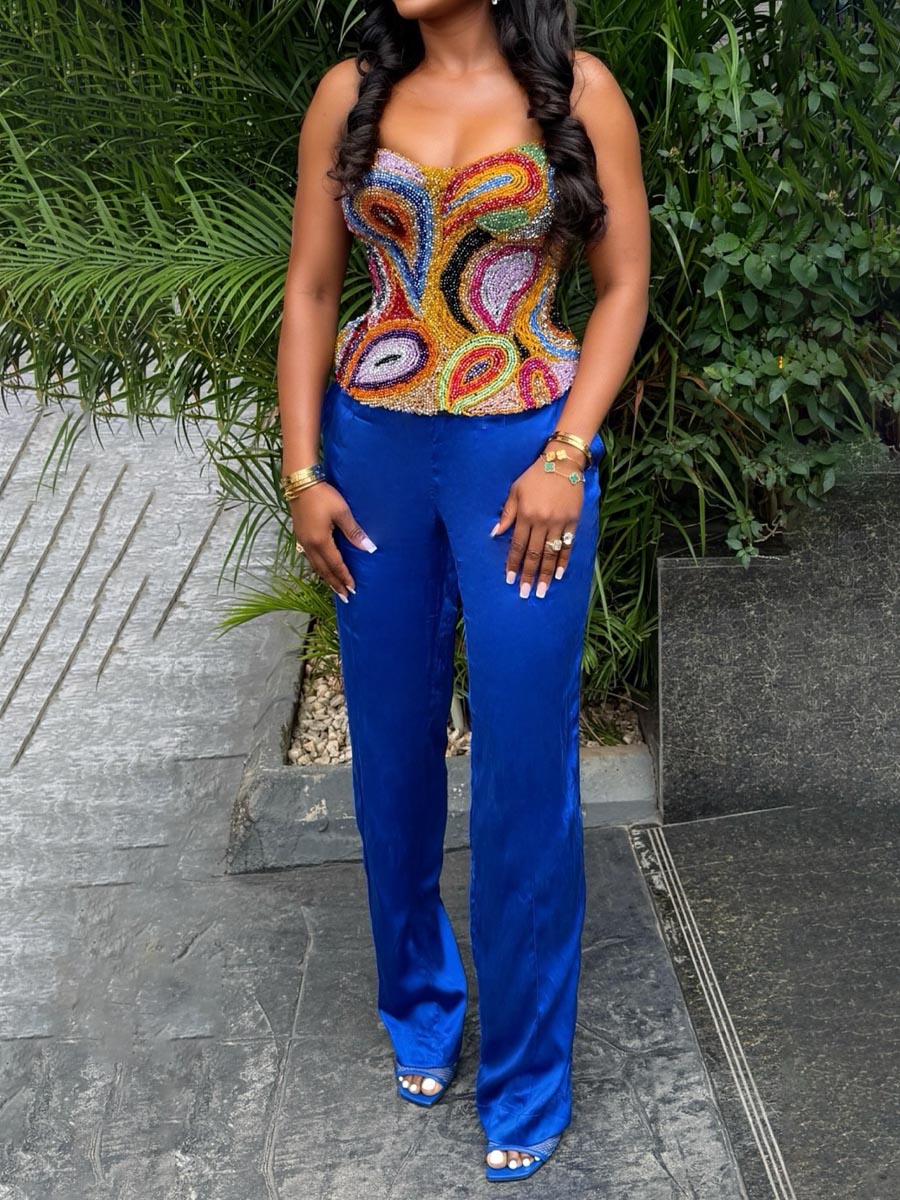 Rhinestone Sparkle Fashion Strapless Top Corset