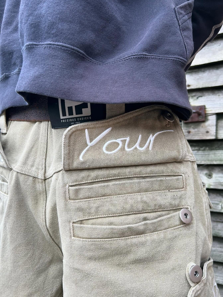 3D Cargo Pockets Adjustable Jeans