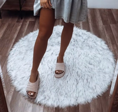 Chic Knitted Summer Slide Footwear