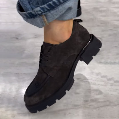 Lace Up Chunky Sole Oxford Shoes