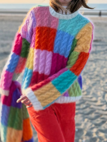 Hand Knitted Multicolor Sweater