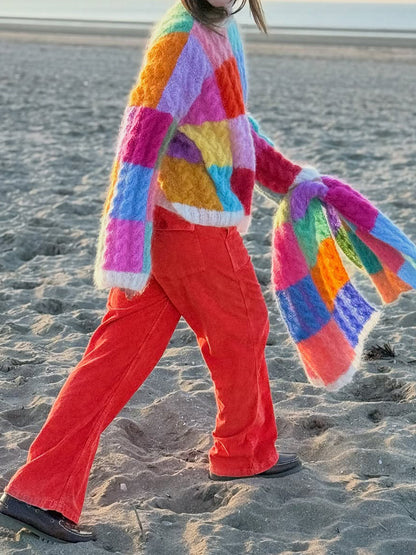 Hand Knitted Multicolor Sweater