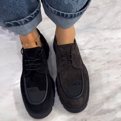 Lace Up Chunky Sole Oxford Shoes