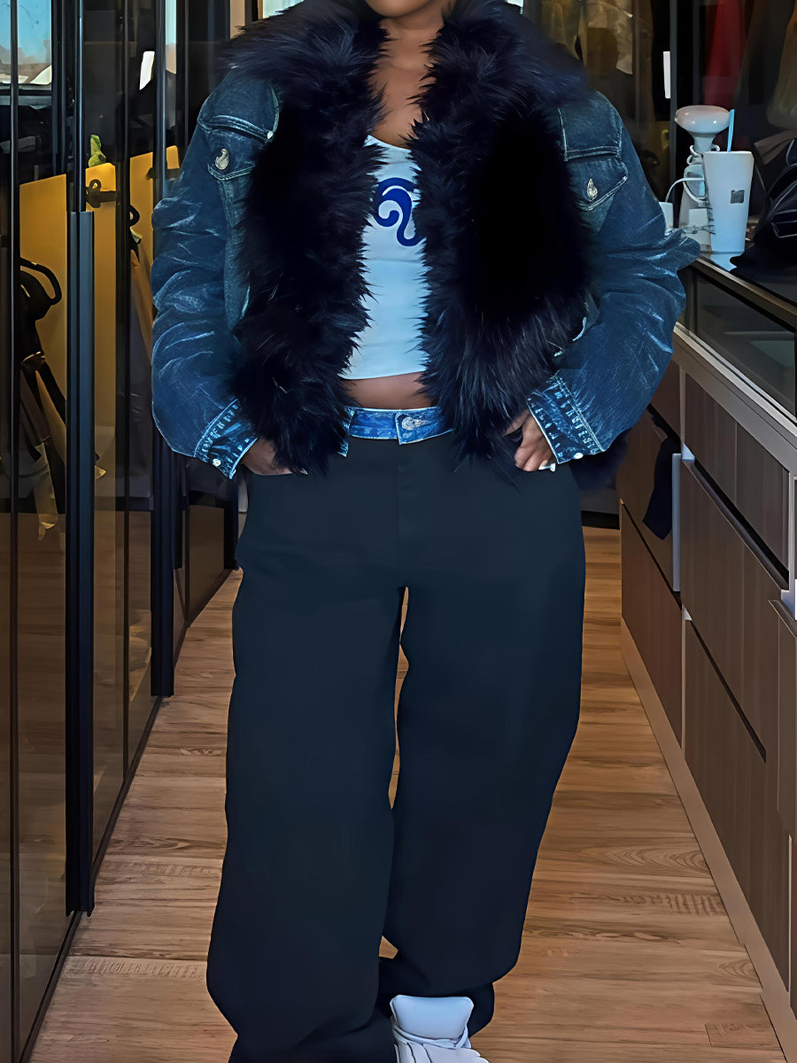 Cinched Denim Jacket