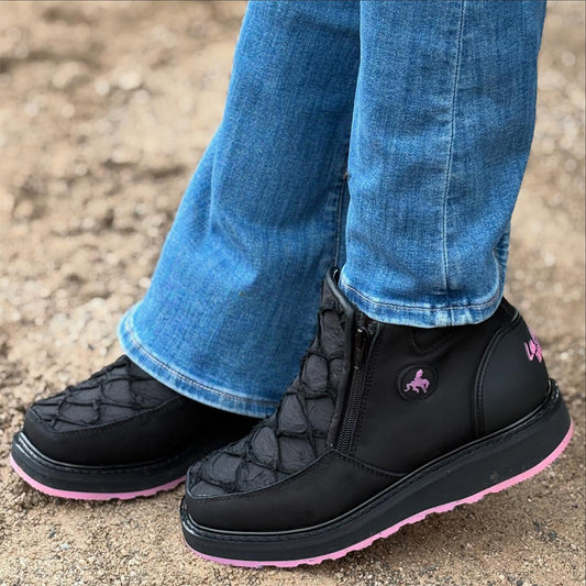 Fashion Flat Side Zipper Shoes
