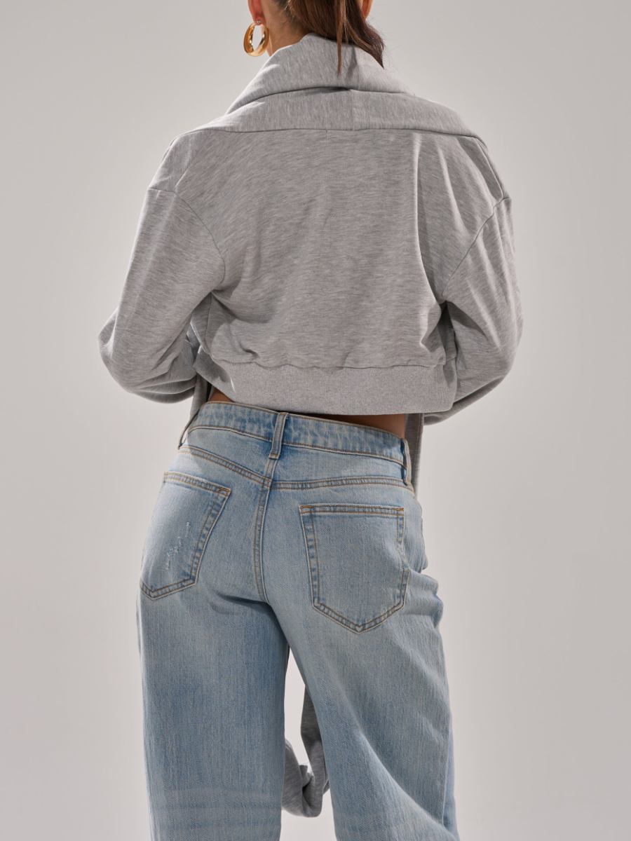 Solid Turtleneck Top