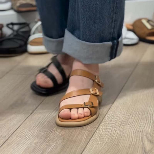Buckle Flat Sandals