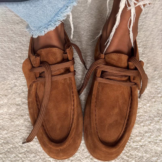 Lace-Up Flat Pumps