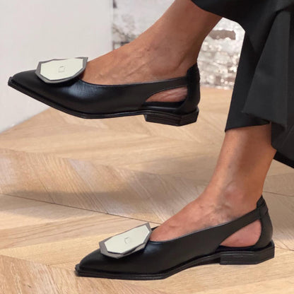 Elegant Pointed Shallow Cut-out Shoes