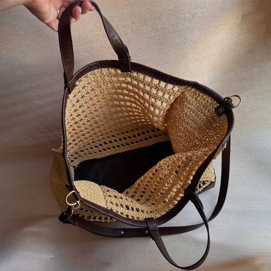 Large Capacity Straw Tote Bag