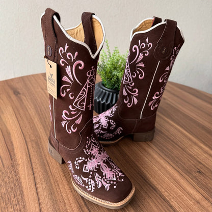 Western Cowboy Boots Embroidered Mid-Boots