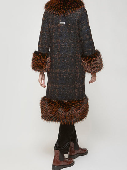 Fashion Patchwork Faux Fur Coat