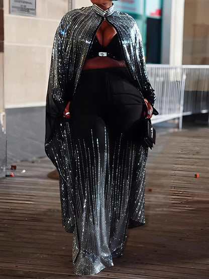 Sequined Sparkle Shine Blouse & Rhinestones Pants