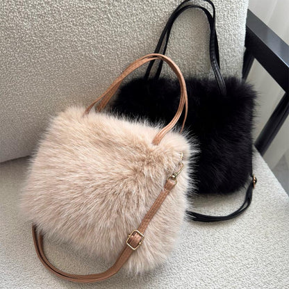Fashion Plush Handbag Shoulder Crossbody Bag