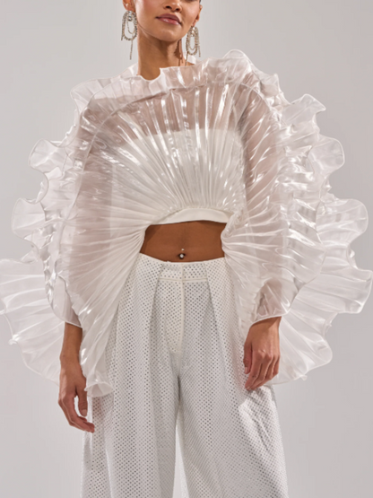 Scalloped Translucent Top