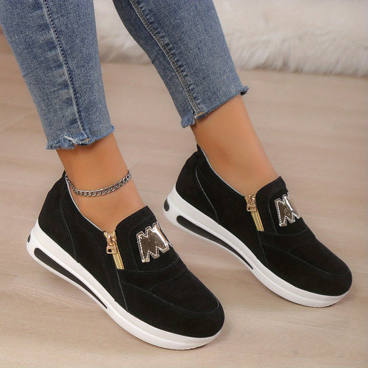 2025 Metallic Embellished Platform Sneakers