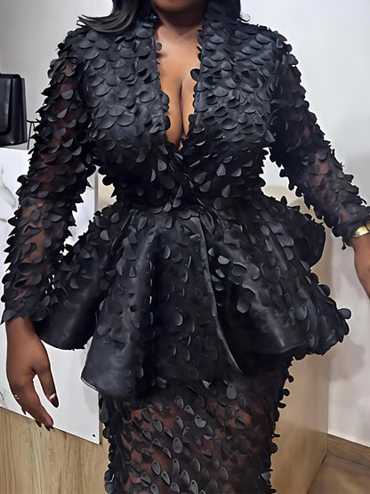 Elegant See-through Fashion Two Pieces Dress