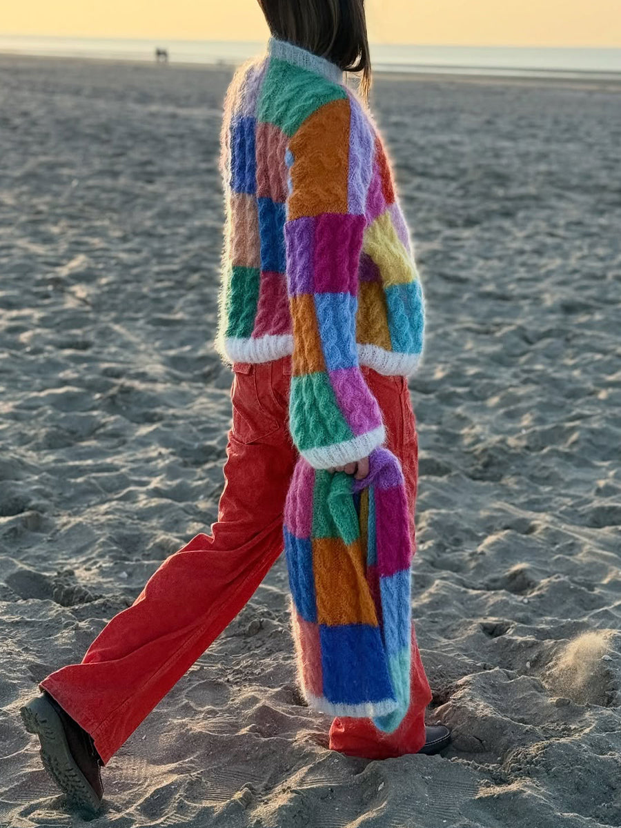 Hand Knitted Multicolor Sweater