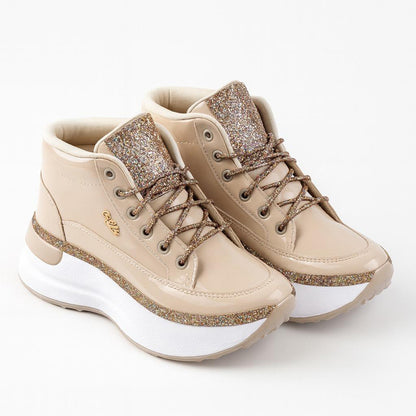 Glitter Detail Platform Sneakers