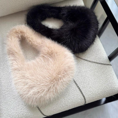 Simple Handbag Crossbody Bag Fluffy Bag