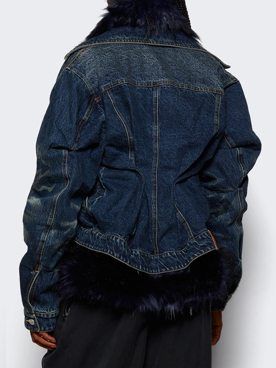 Cinched Denim Jacket