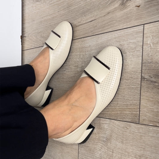 Hollow-out Coarse-heeled Shoes