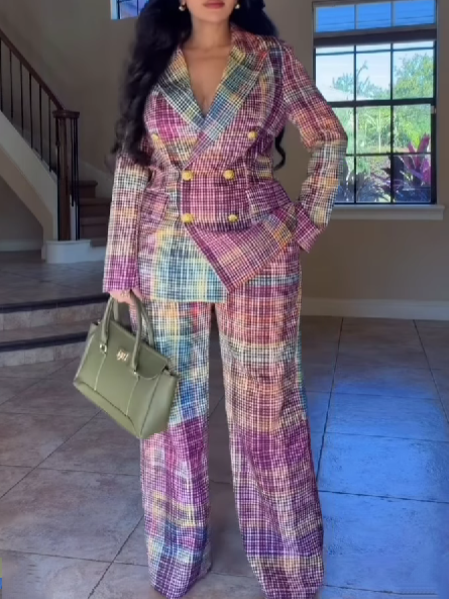 Multicolor Plaid Lassel Jacket