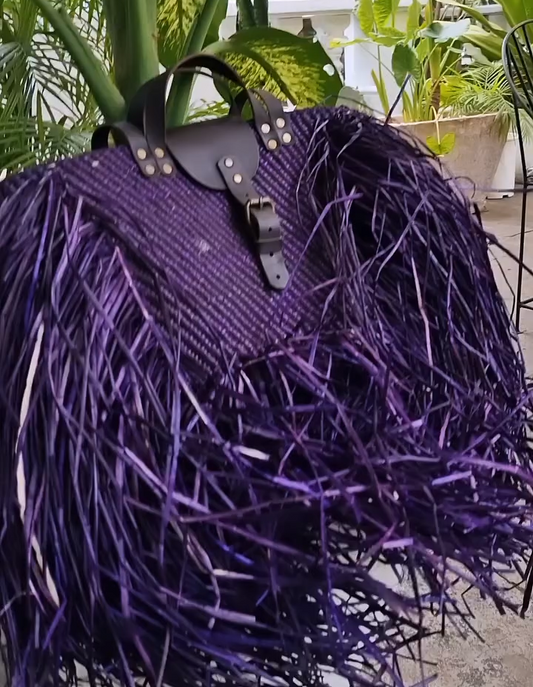 Handwoven Beach Bag-Khaki