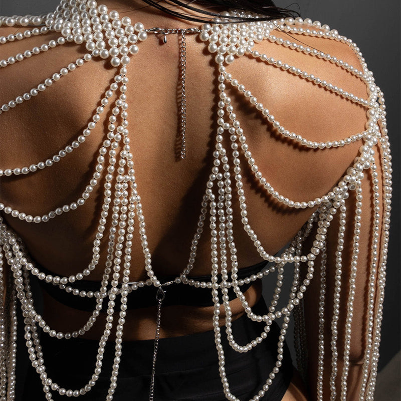 Faux Pearl Body Chain