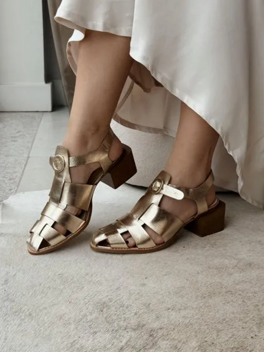 Woven Heeled Sandals